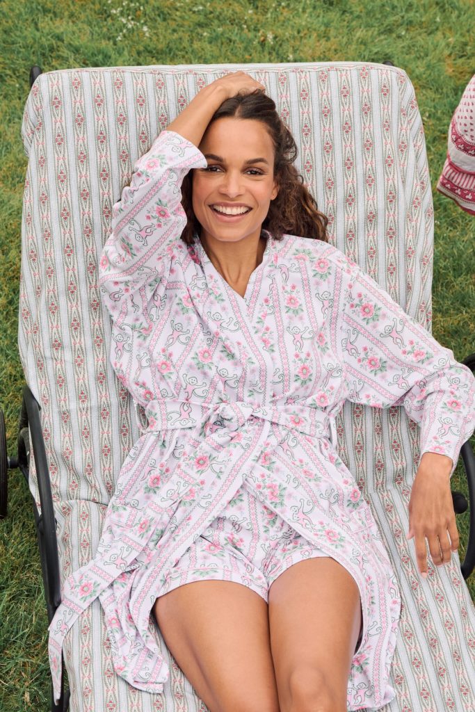 Monkey Block Stripe Blake Robe