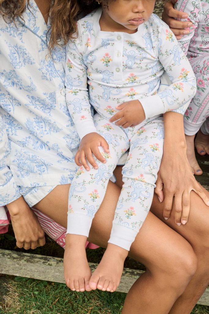 Kids Floral Monkey Trellis Pajamas