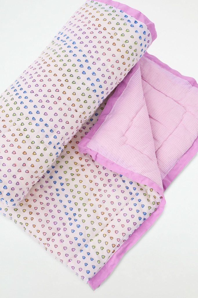 Disco Hearts Baby Quilt