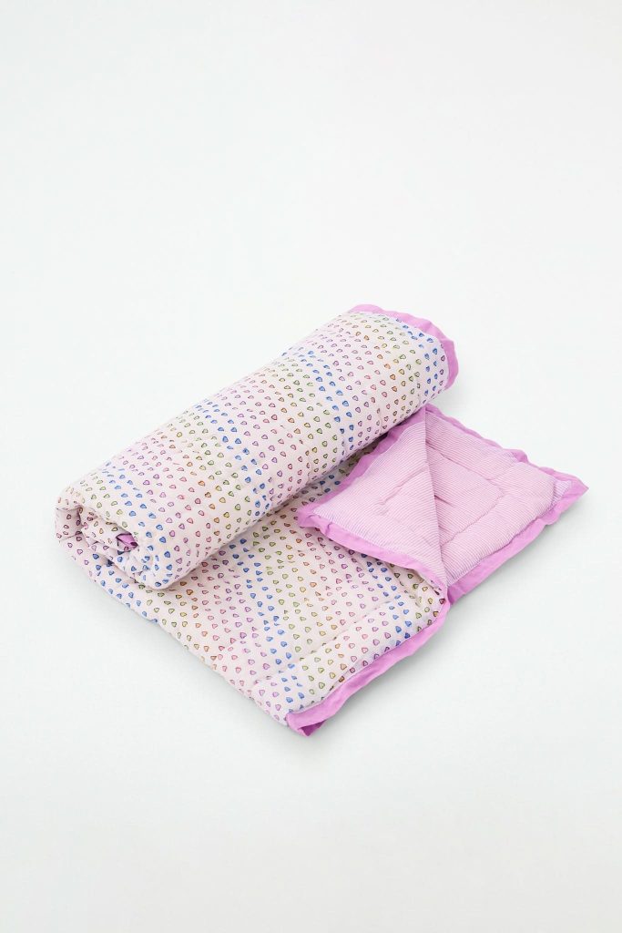 Disco Hearts Baby Quilt