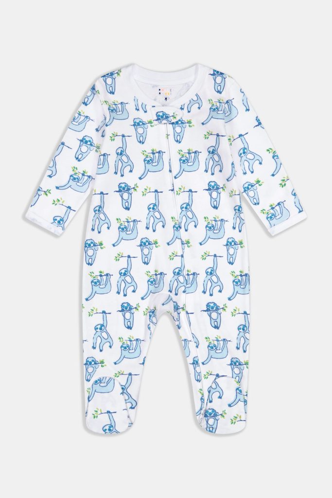 Infant Sleepy Sloth Zipper Footie