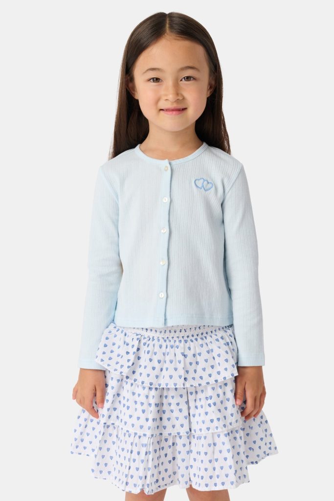 Kids Hearts Pointelle Heidi Cardigan