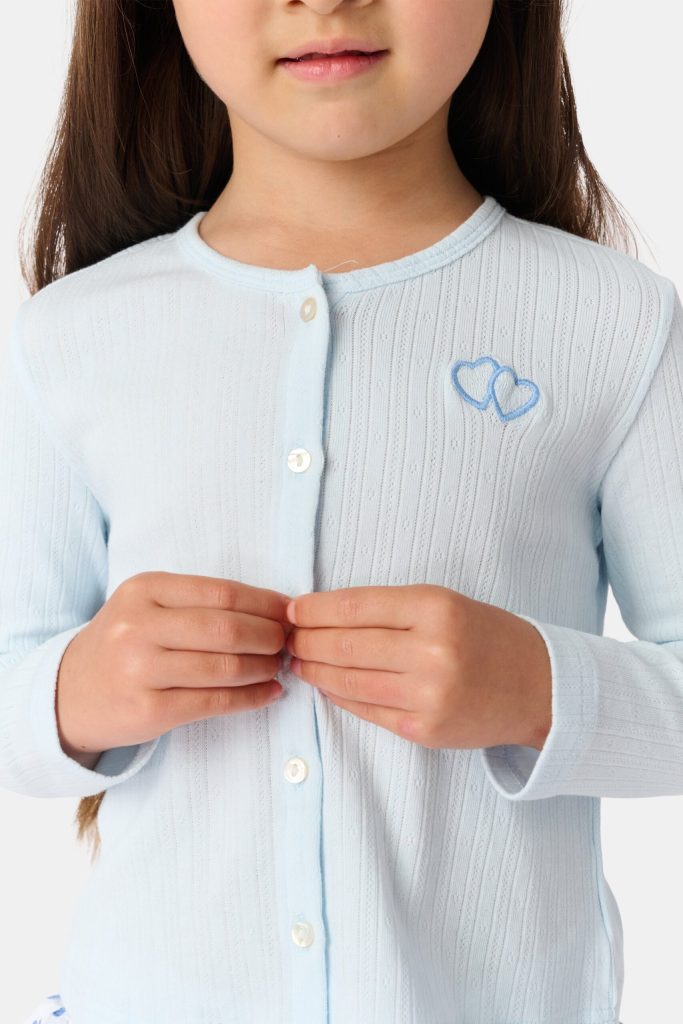 Kids Hearts Pointelle Heidi Cardigan