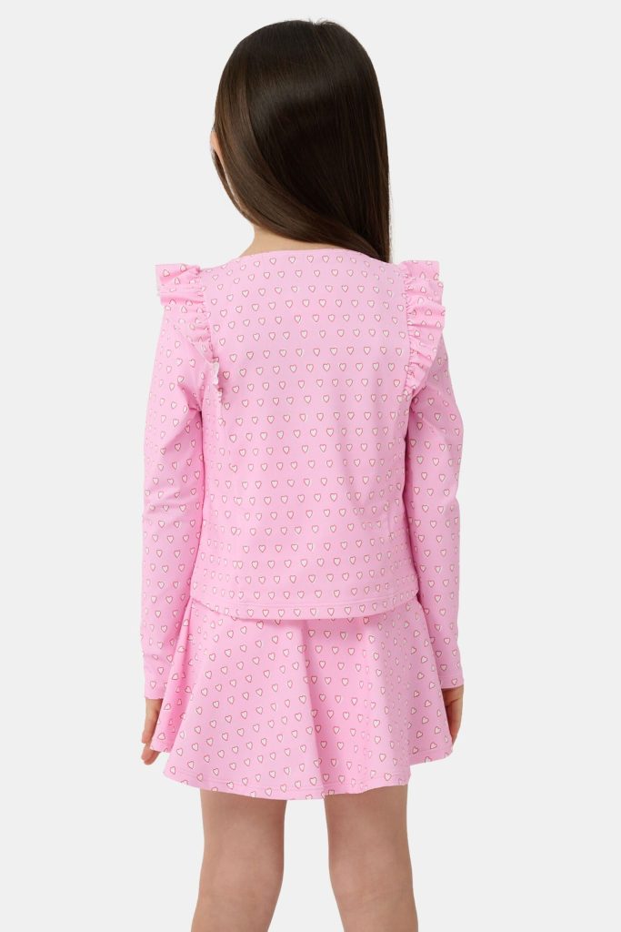 Kids Hearts Ruffle Rashguard