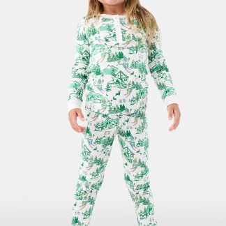 Kids Ski Toile Pajamas