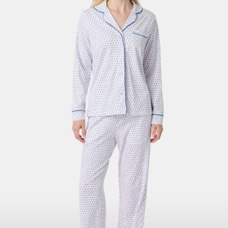 Hearts Long Sleeve Polo Pajamas
