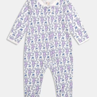 Infant Monkey Zipper Footie