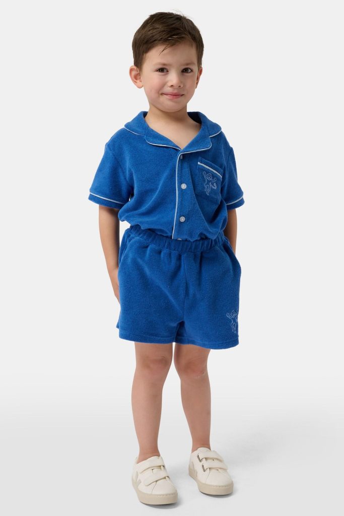 Kids Monkey Embroidery Hanni Short