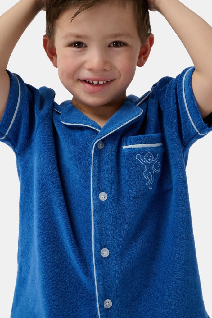 Kids Monkey Embroidery Leo Polo