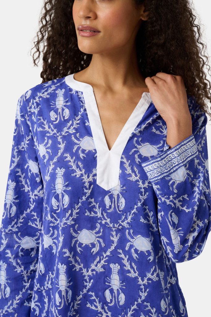 Lobster Trellis Johanna Caftan
