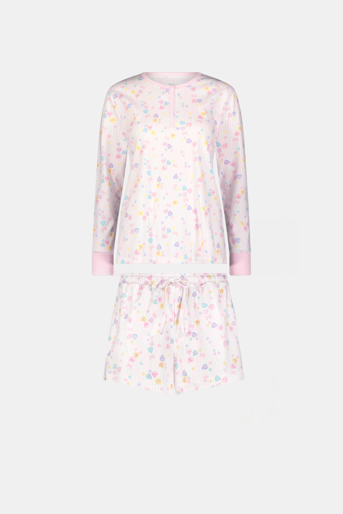 Candy Heart Stripe Hunter Pajamas