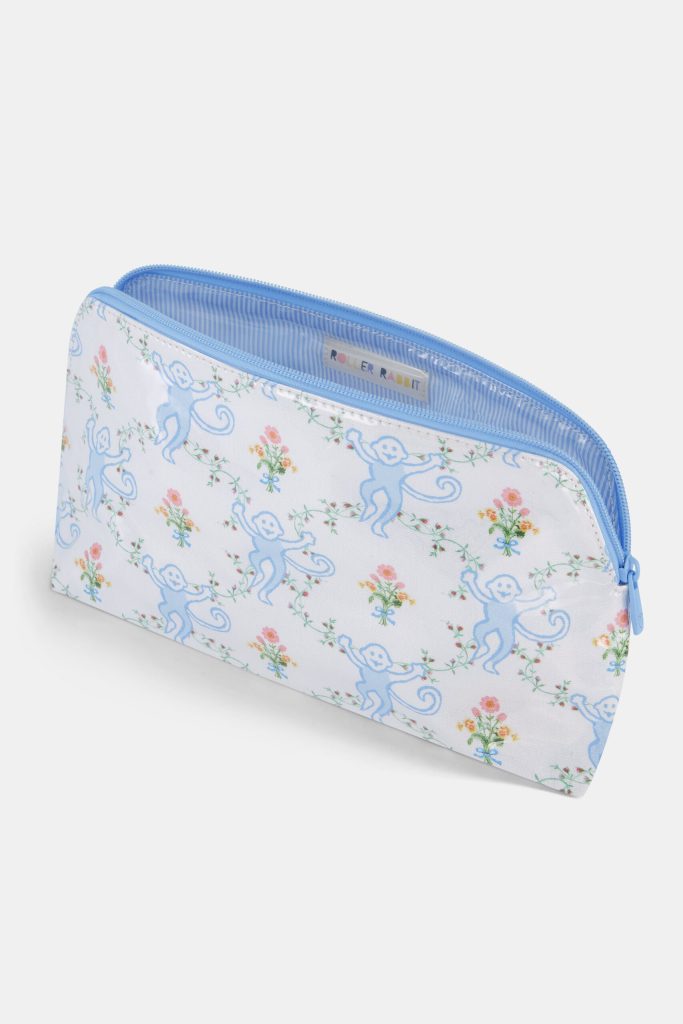 Floral Monkey Trellis Makeup Bag