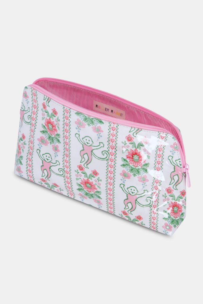 Monkey Block Stripe Makeup Bag
