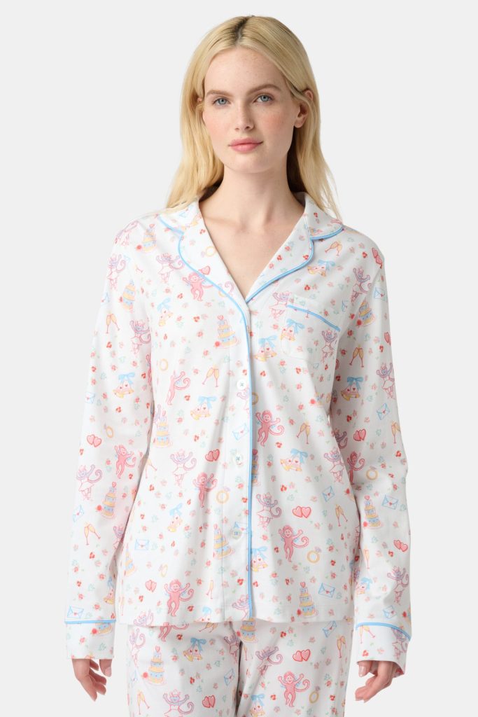 Monkey Said Yes Long Sleeve Polo Pajamas