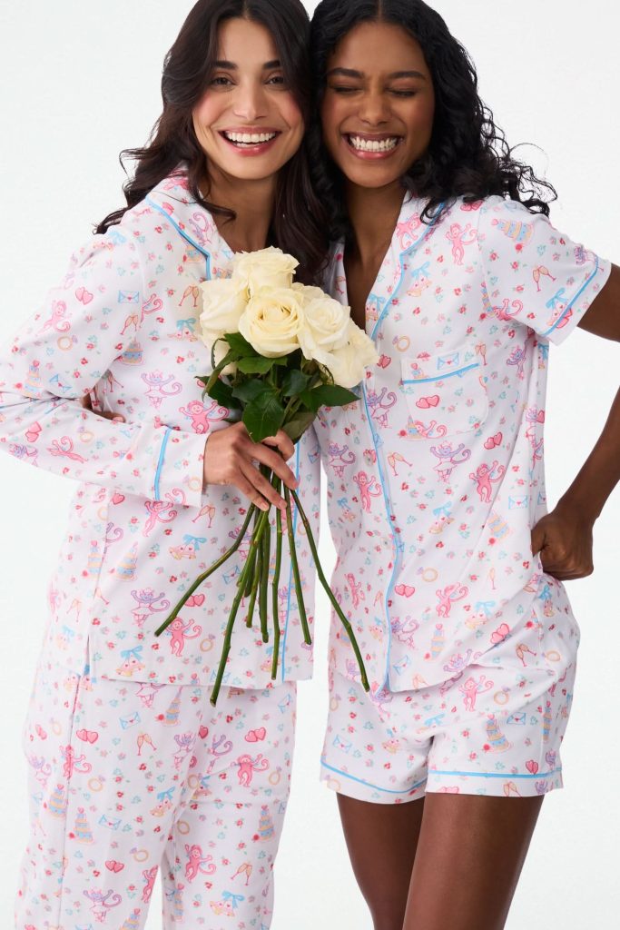 Monkey Said Yes Long Sleeve Polo Pajamas