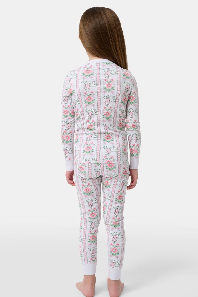 Kids Monkey Block Stripe Pajamas