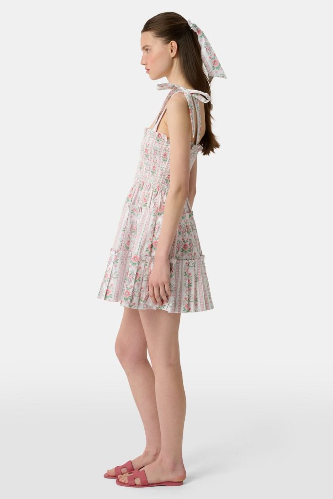 Monkey Block Stripe Ribbon Charlotte Nap Dress