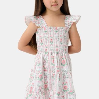 Kids Monkey Block Stripe Tiny Ellie Nap Dress