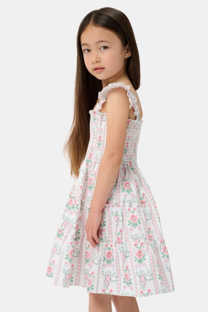 Kids Monkey Block Stripe Tiny Ellie Nap Dress