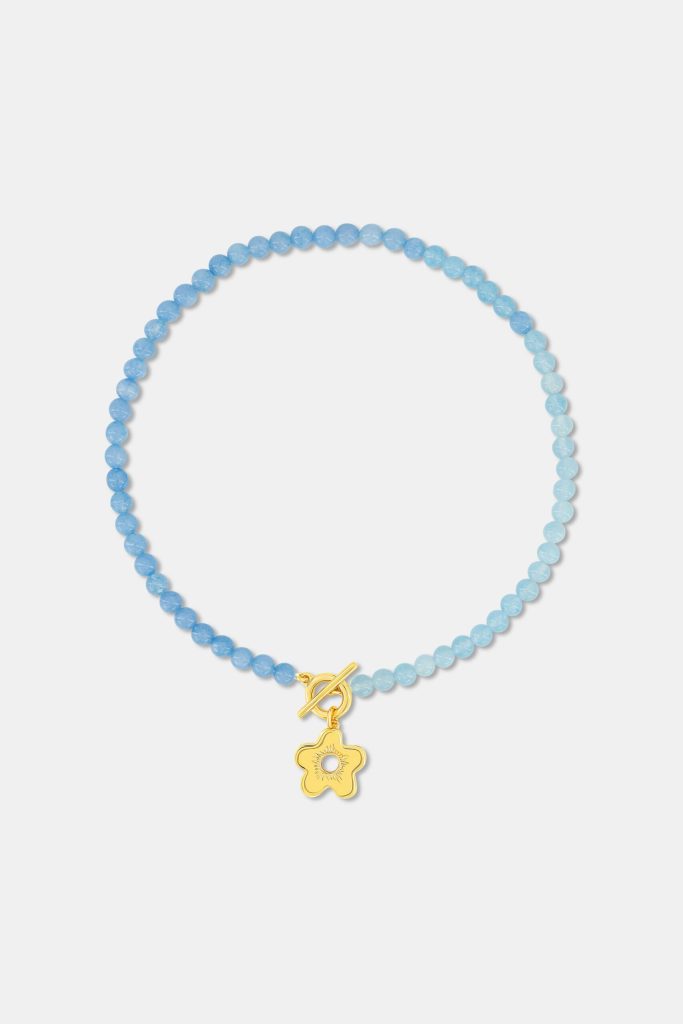 Flower Charm Beaded Necklace