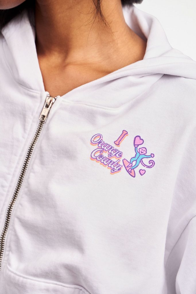 O.C. Monkey Cropped Zip Up