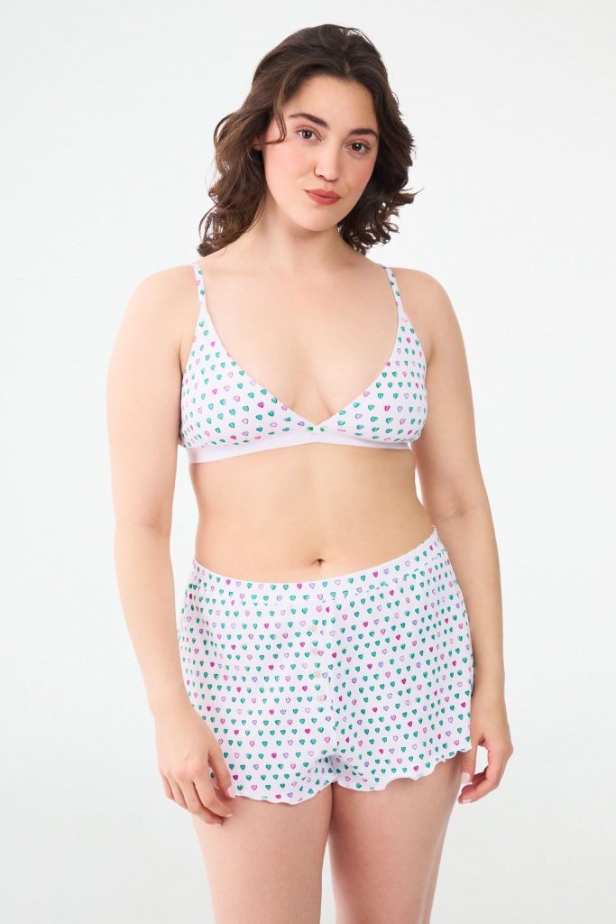 Pop Hearts Rib York Bralette
