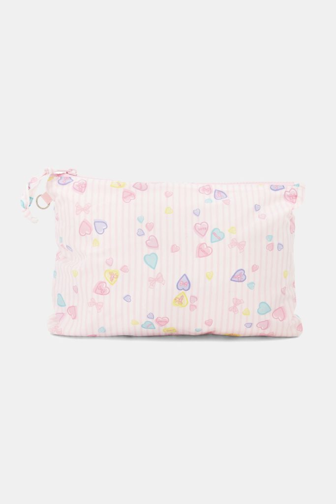 Candy Heart Stripe Quilted Tote