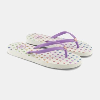 Disco Hearts Flip Flops