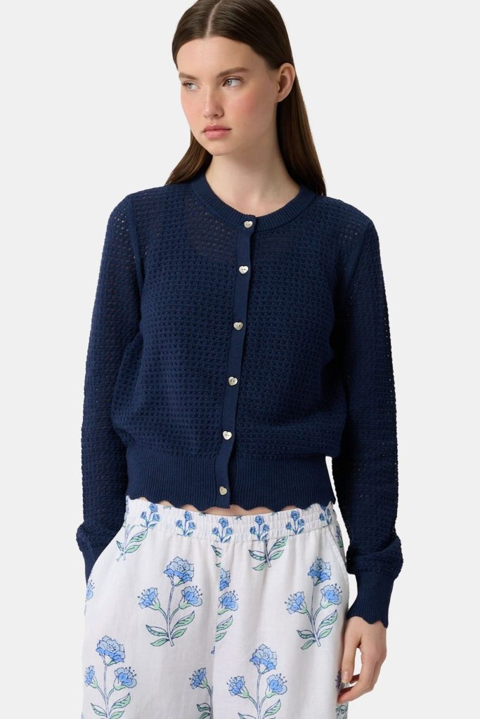 Pointelle Rosella Cardigan