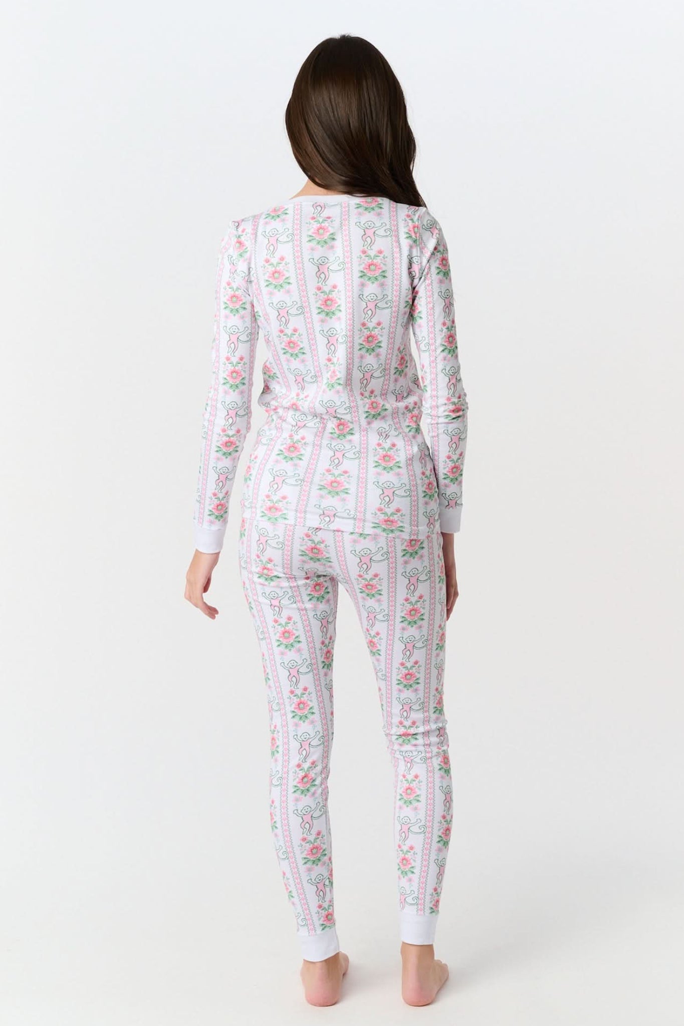 Kids Monkey Block Stripe Pajamas