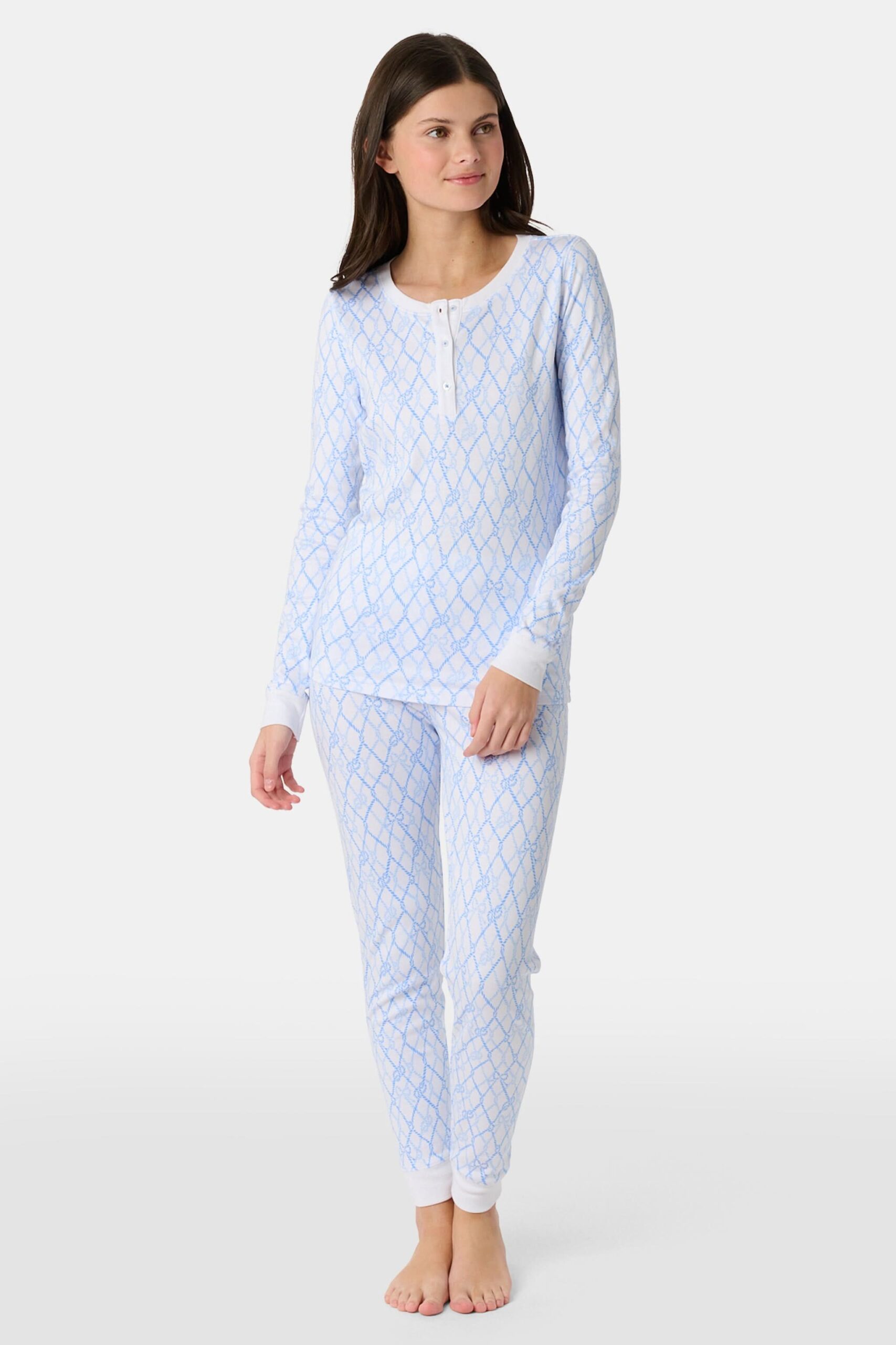 Kids Seaside Knots Juniper Pajamas