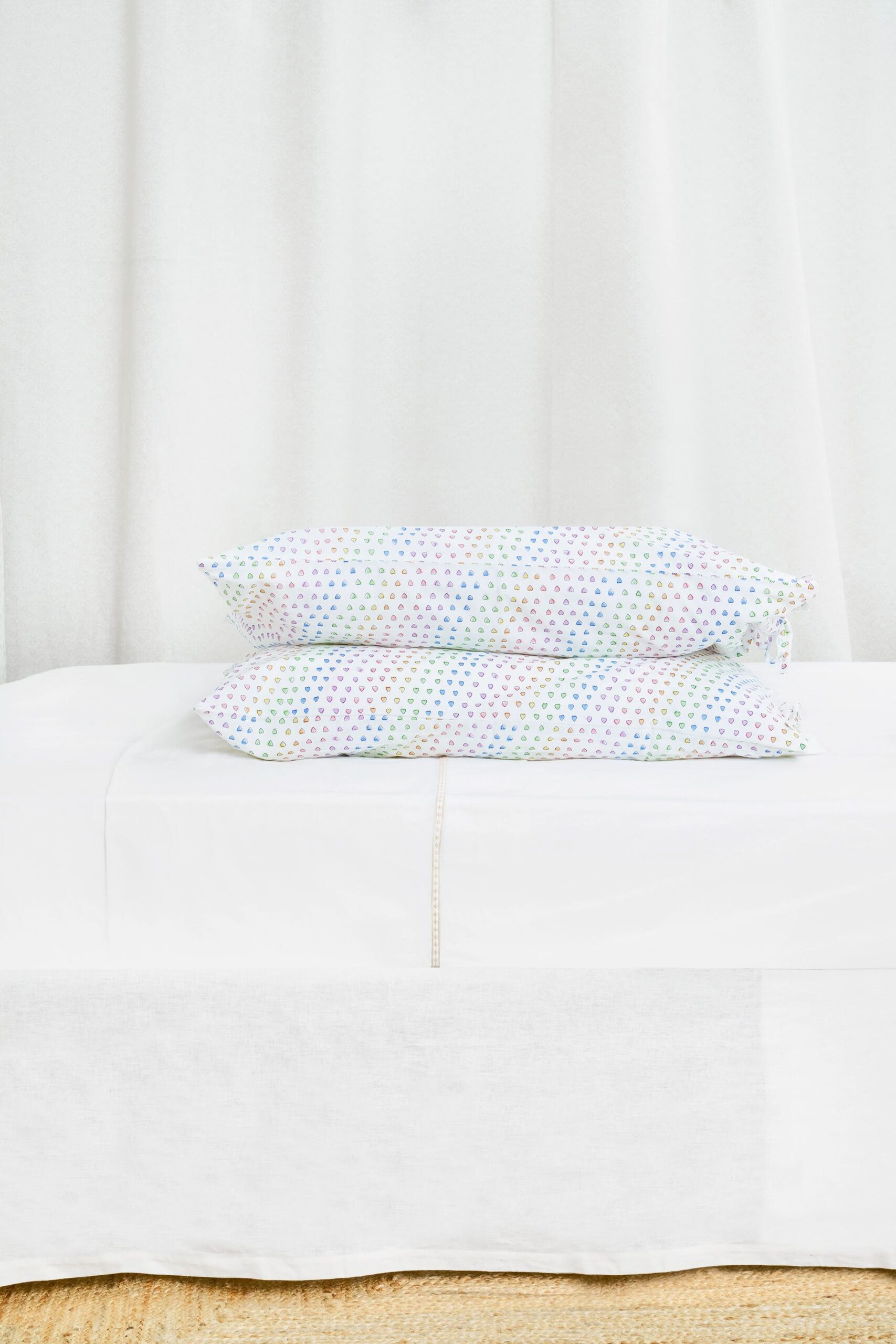 Disco Hearts Pillowcase Set with Ties