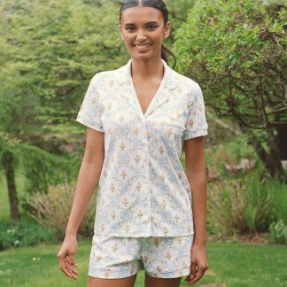 Floral Monkey Trellis Polo Pajamas