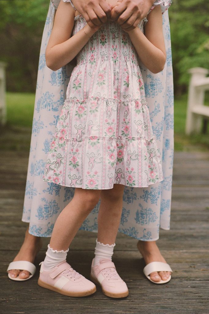Kids Monkey Block Stripe Tiny Ellie Nap Dress