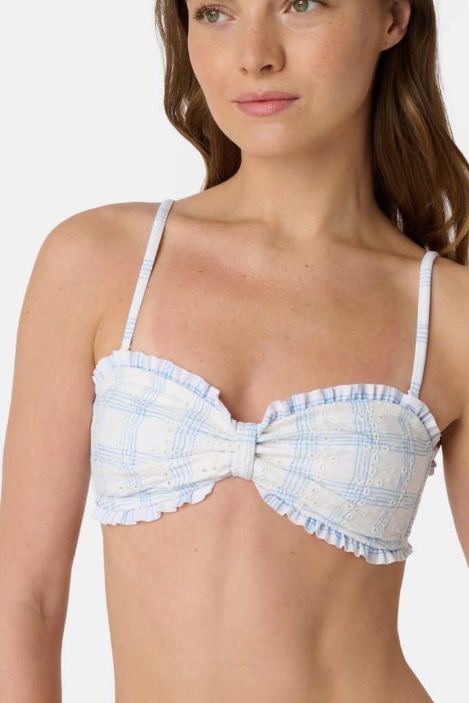 Sun Check Eyelet Sydney Bikini Top