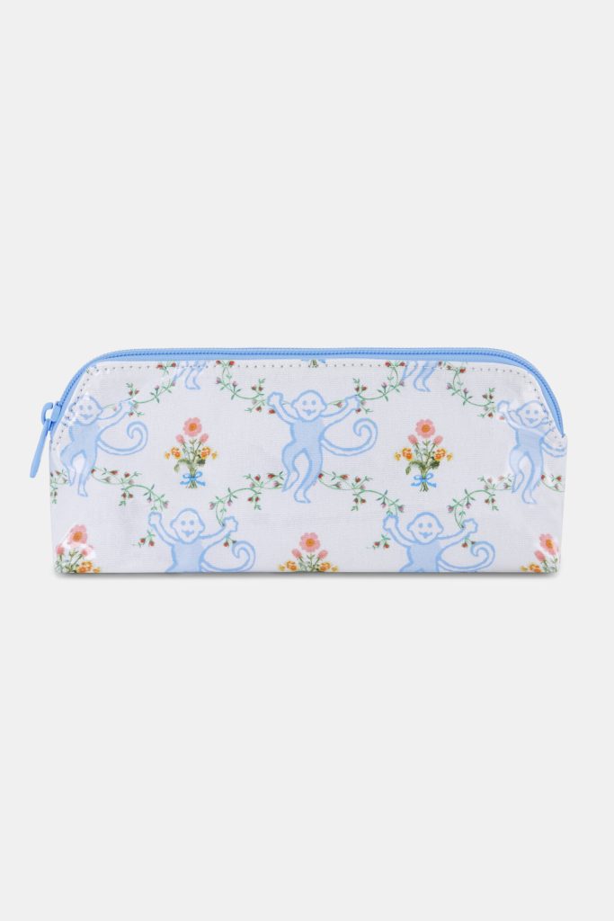 Floral Monkey Trellis Makeup Bag