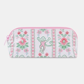 Monkey Block Stripe Makeup Bag