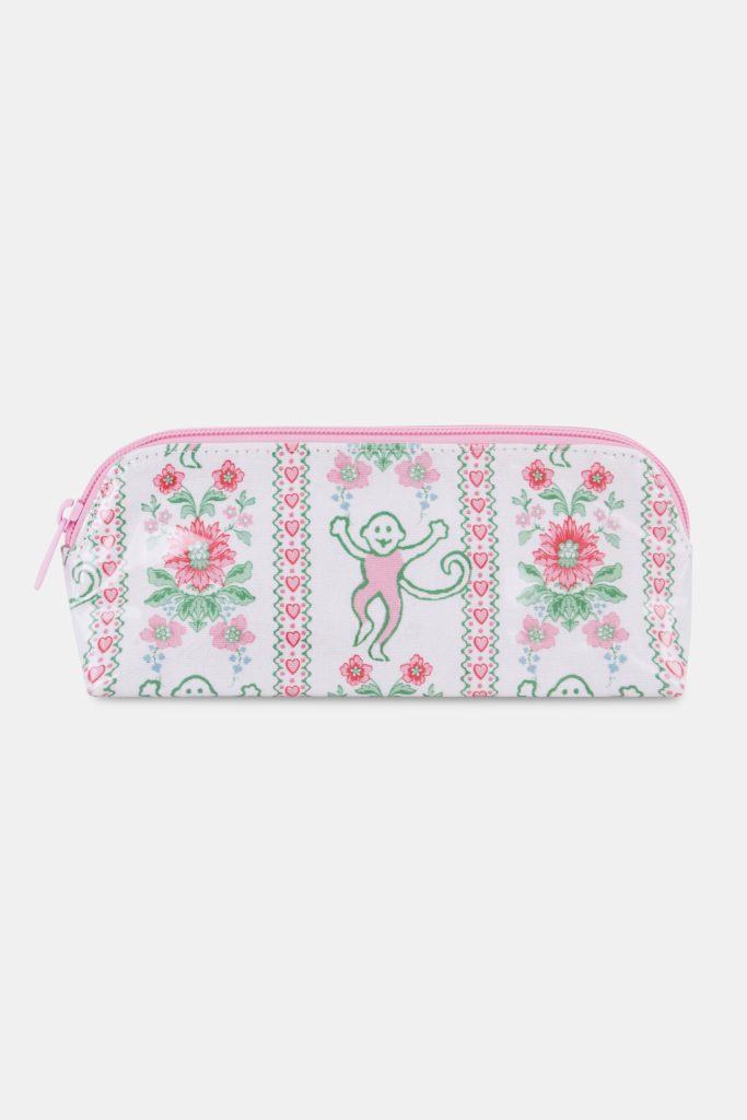 Monkey Block Stripe Makeup Bag