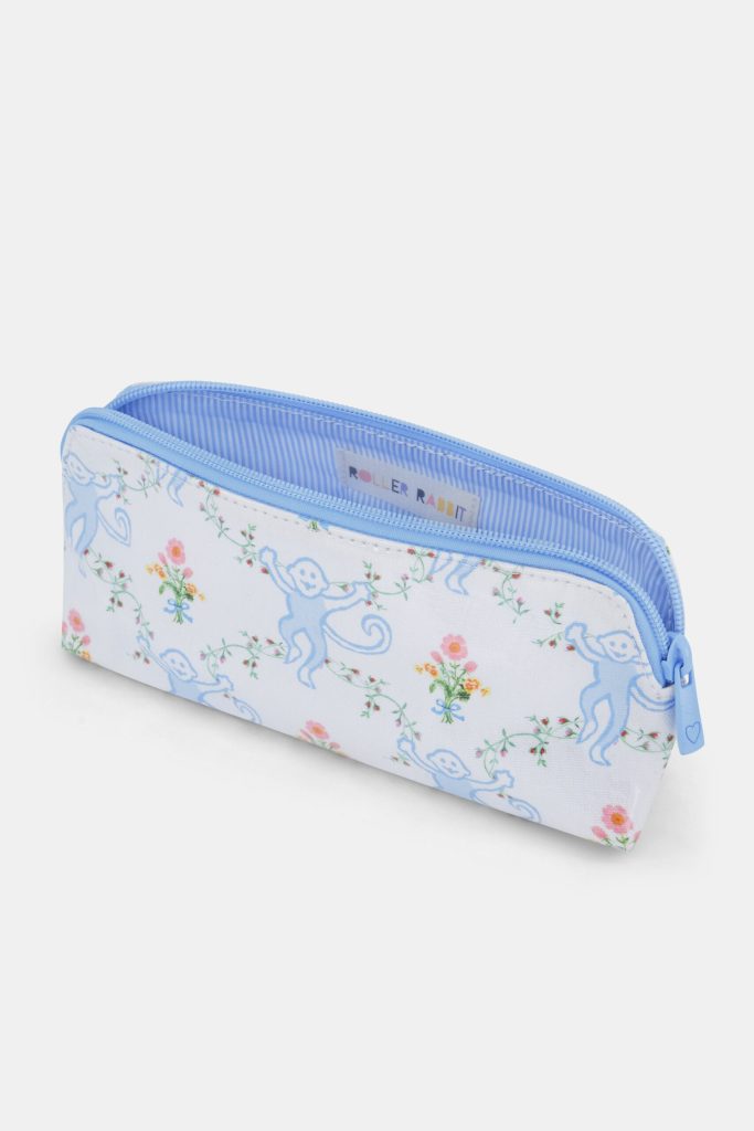 Floral Monkey Trellis Makeup Bag
