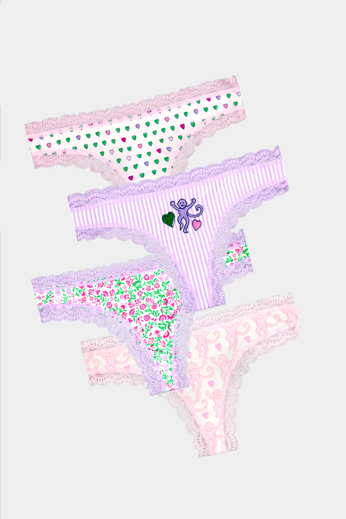 Mixed Icon Thong 4 Pack