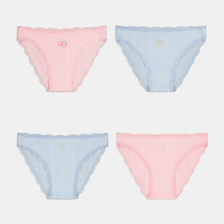 Fruits Embroidery Bikini 4 Pack