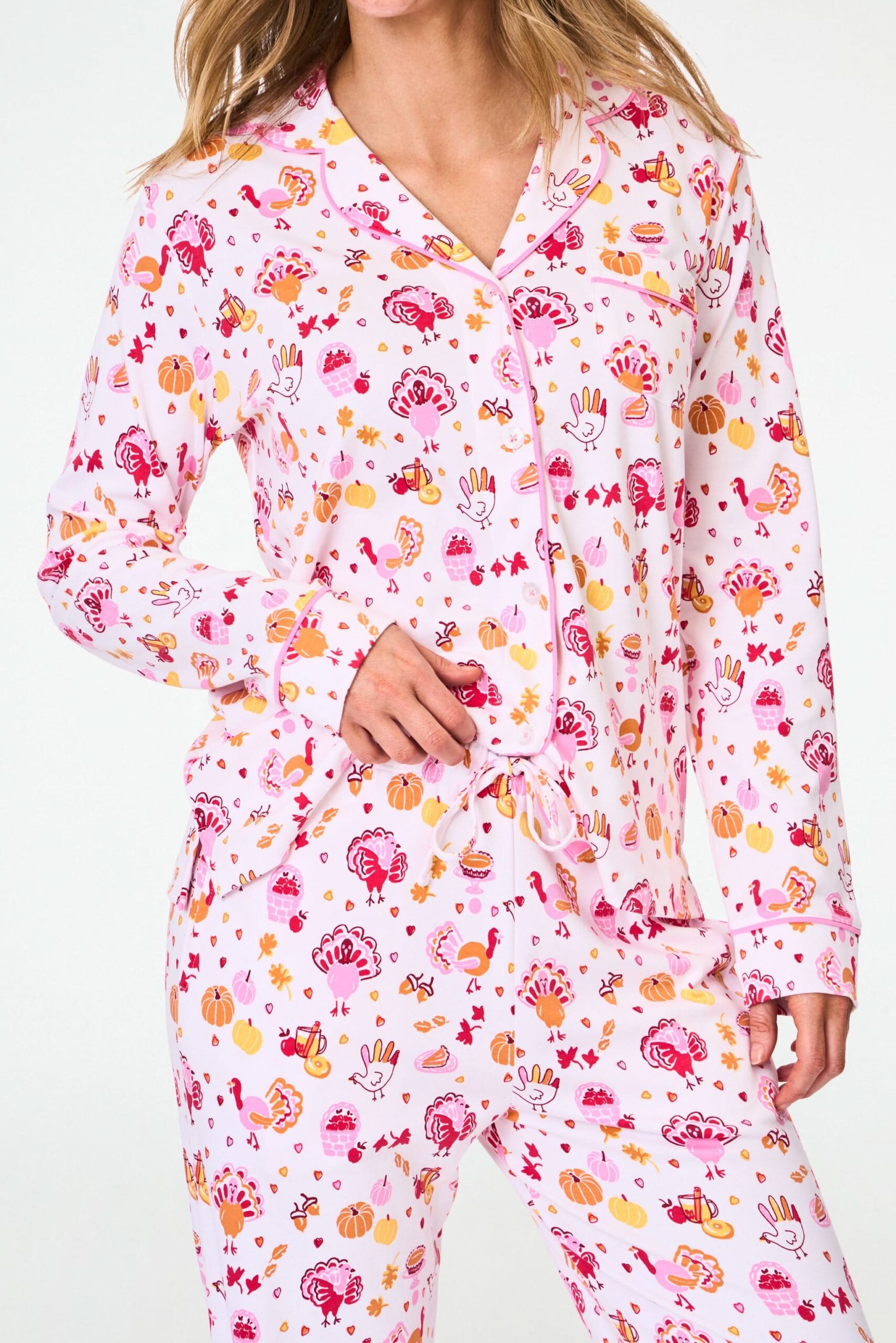 Fall-A-Palooza Long Sleeve Polo Pajamas