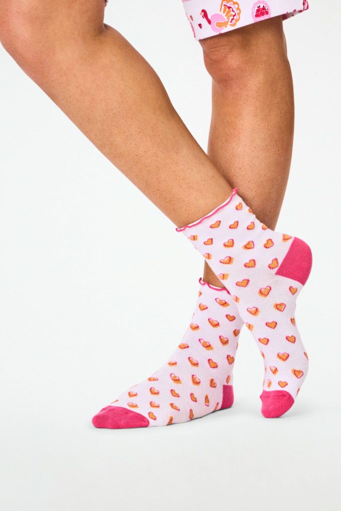 Hearts Ruffle Sock