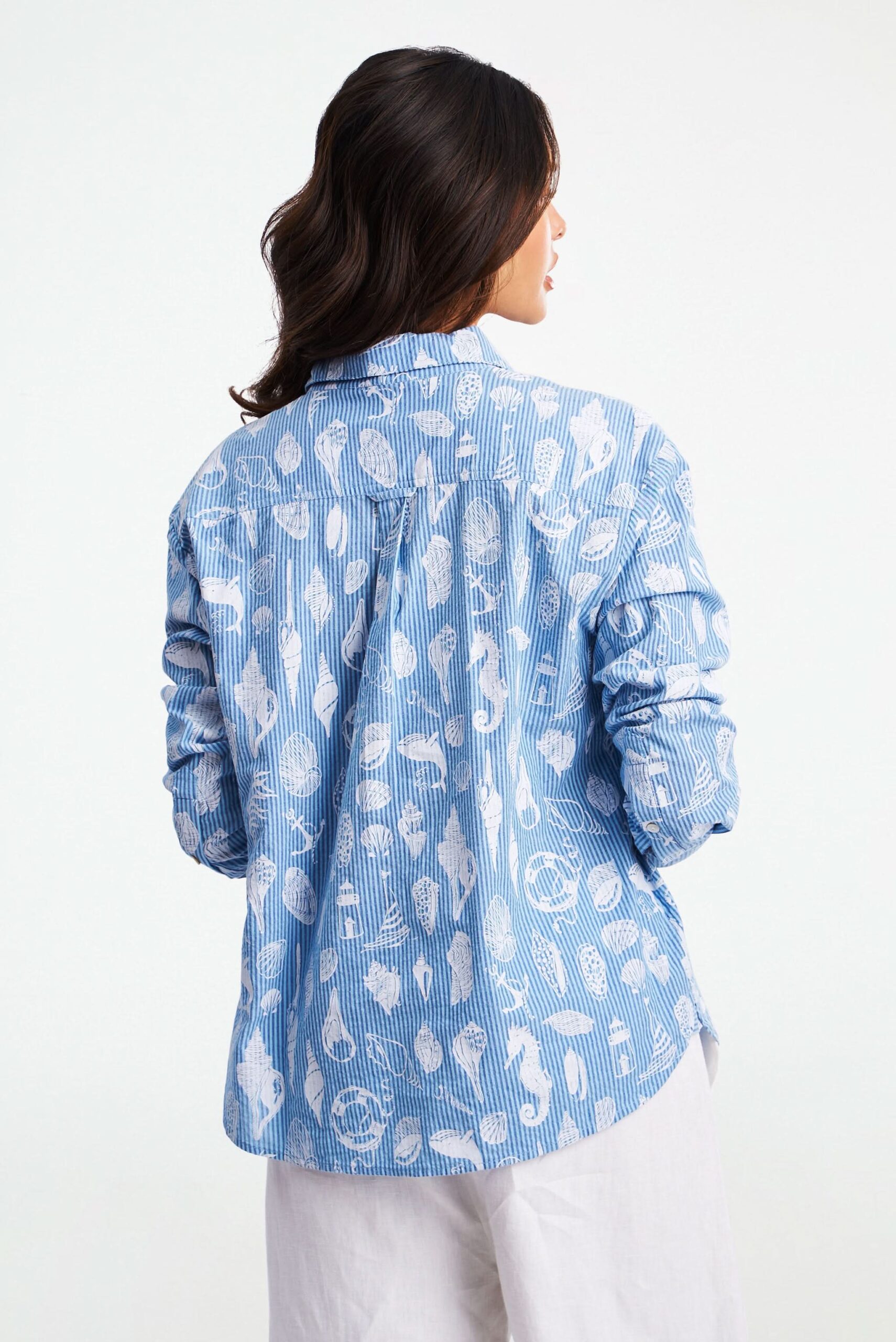 Seaside Stripe Boyfriend Shirt