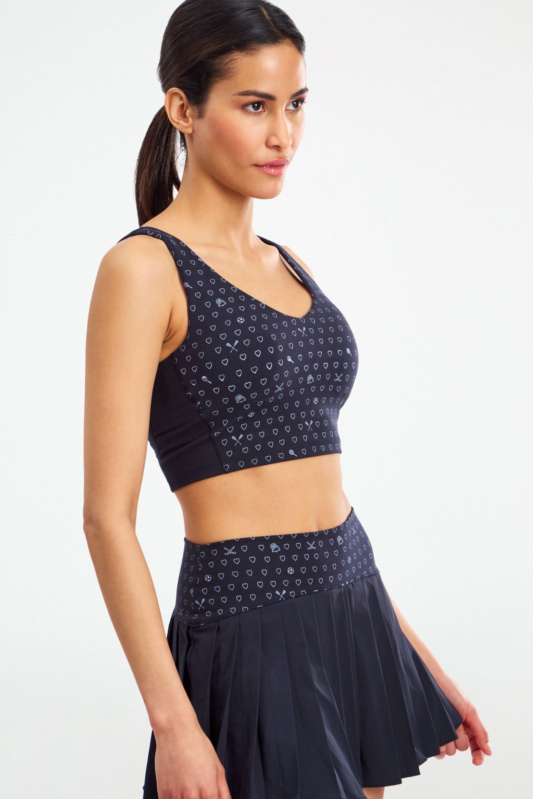 Sporty Hearts Caty Cropped Tank