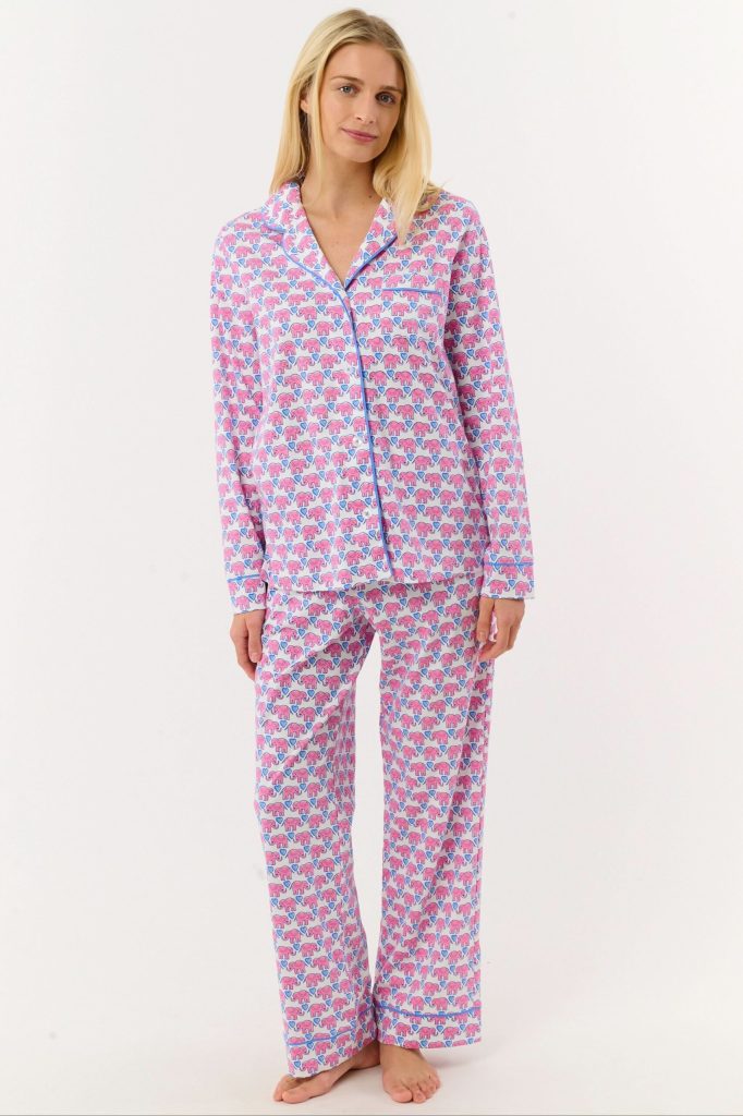 Hathi Hearts Long Sleeve Polo Pajamas