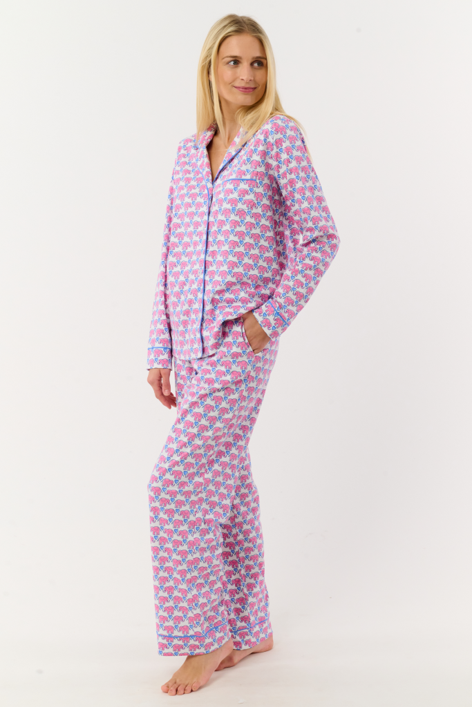 Hathi Hearts Long Sleeve Polo Pajamas