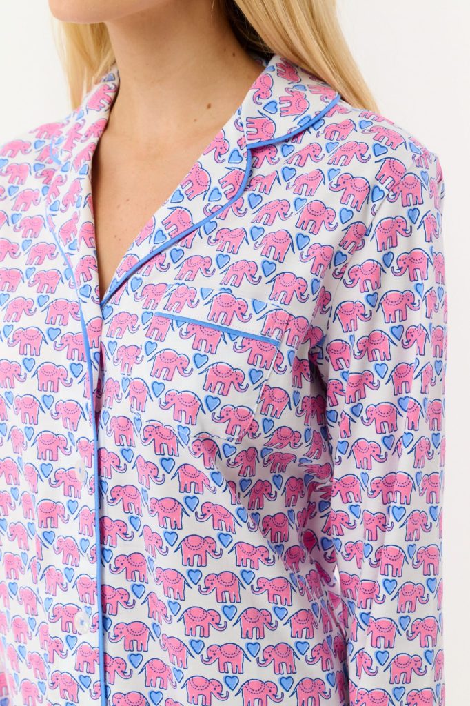 Hathi Hearts Long Sleeve Polo Pajamas